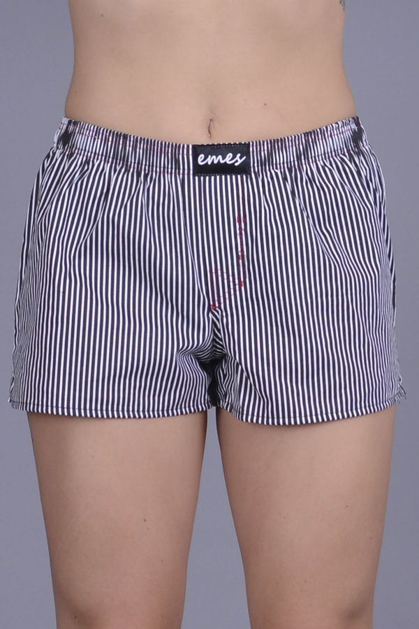 emes Emes cheno-white shorts with stripes