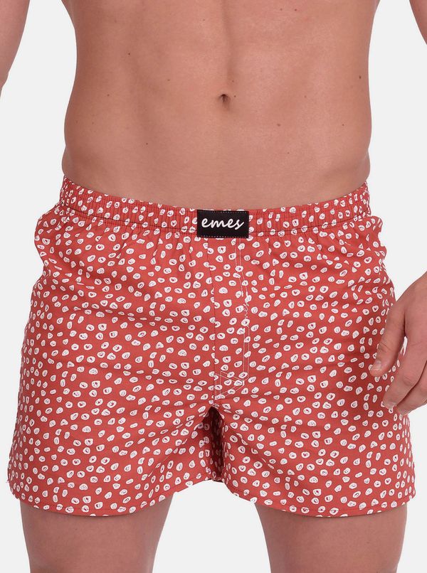 emes Emes red men's shorts with hearts