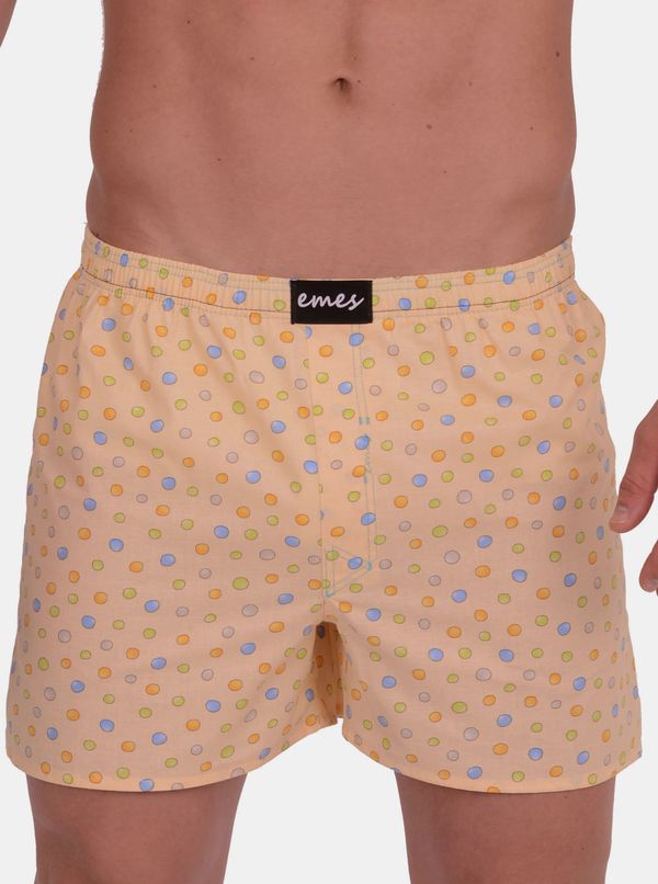 emes Emes yellow men's shorts with polka dots