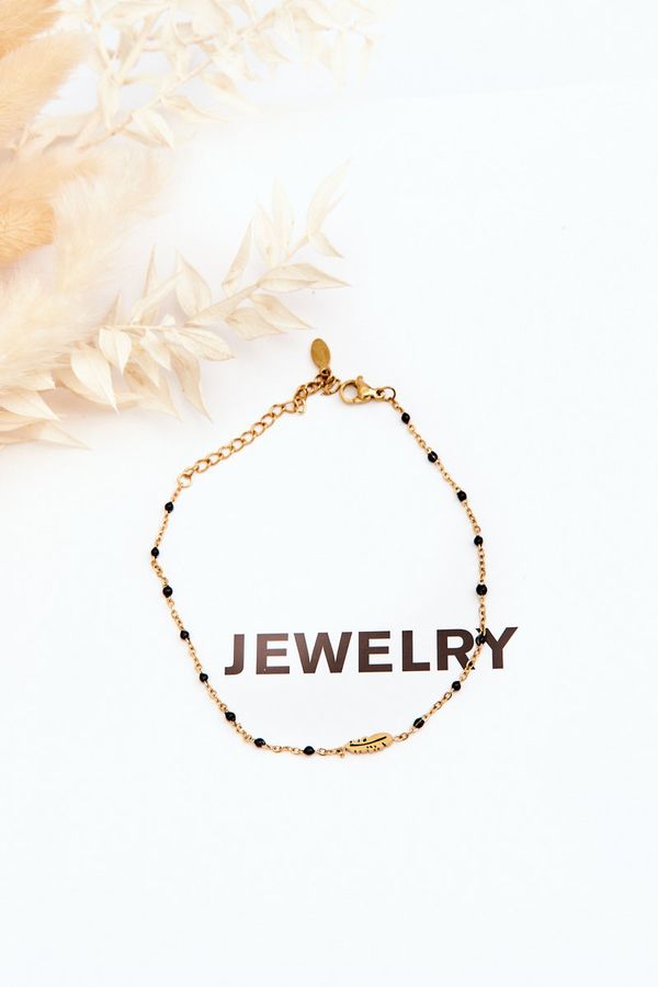 Kesi Fashion bracelet with feathers gold