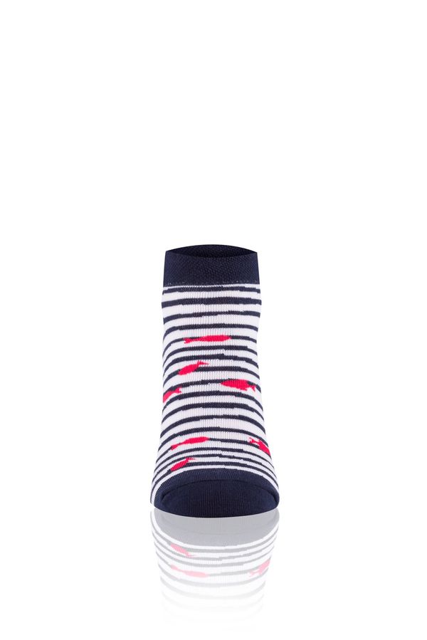 Italian Fashion FISH Socks - Dark Blue/White/Red