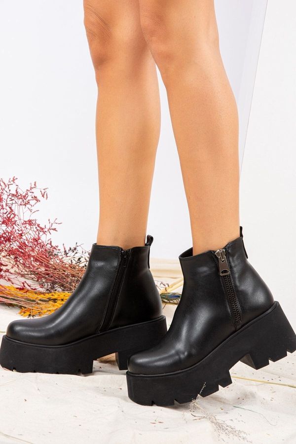 Fox Shoes Fox Shoes Black Faux Leather Women's Boots