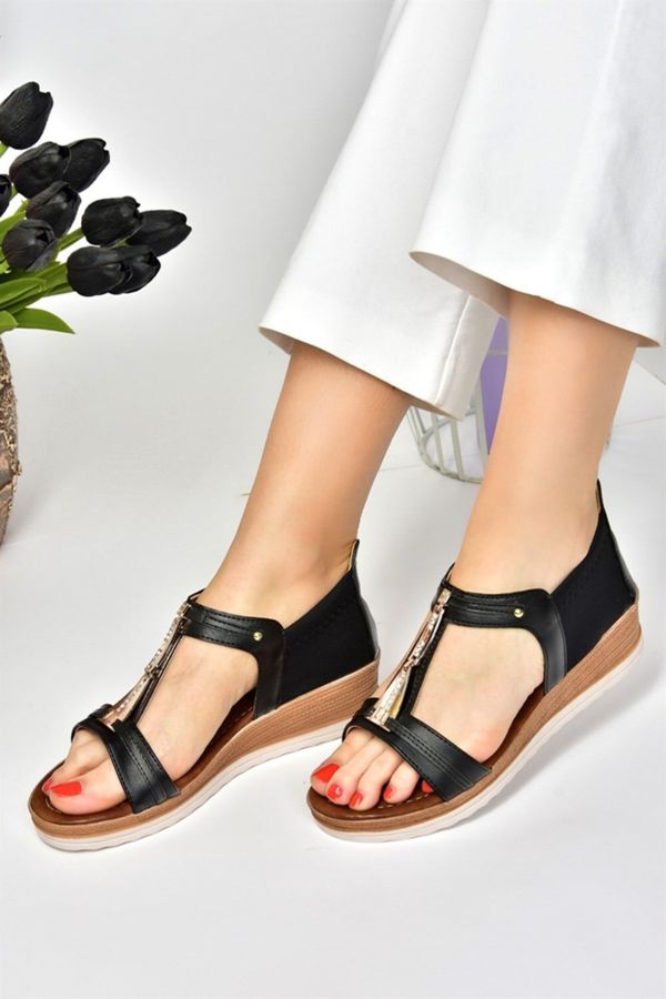Fox Shoes Fox Shoes Black Women's Low-heeled Daily Sandals