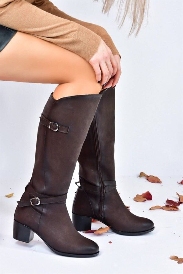 Fox Shoes Fox Shoes Brown Low Heeled Daily Women's Boots