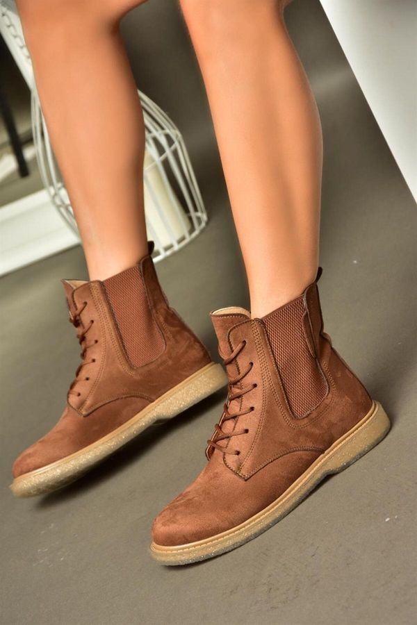 Fox Shoes Fox Shoes R374961902 Tan Women's Classic Suede Boots with Elastic Sides