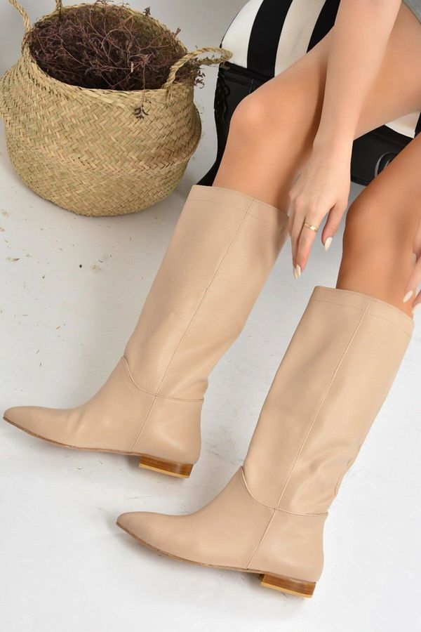 Fox Shoes Fox Shoes Women's Nude Flat-Headed Boots