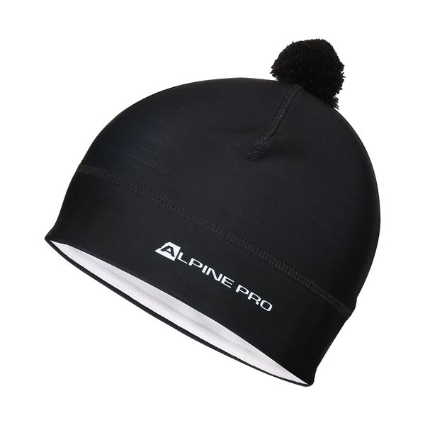 ALPINE PRO Functional cap with pompom ALPINE PRO ABERE black