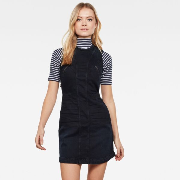 G Star G-STAR Dress - Lynn 2-Zip Slim Dress Navy Blue