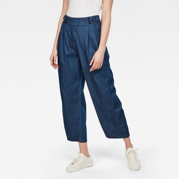 G Star G-STAR Pants - Bristum pleated wide leg chino wmn blue