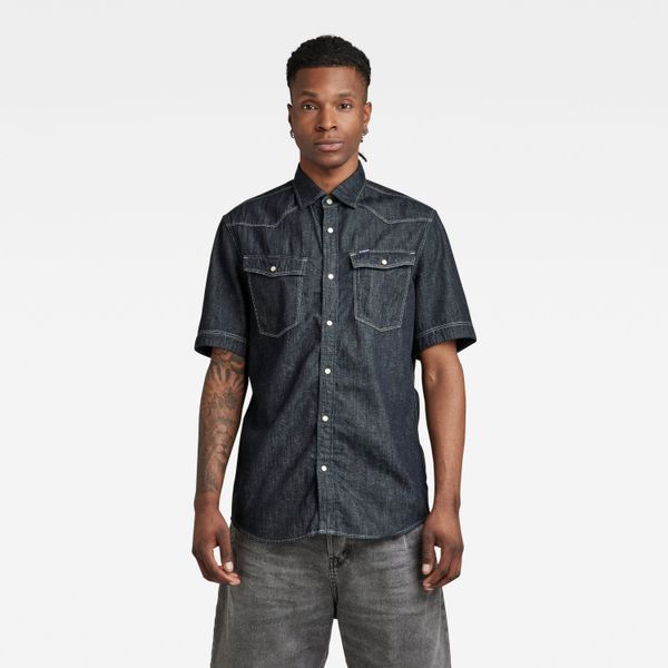 G Star G-STAR Shirt - 3301 slim shirt s\s blue