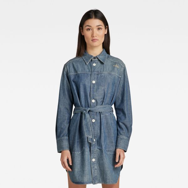 G Star G-STAR Shirt - Long millery overshirt blue