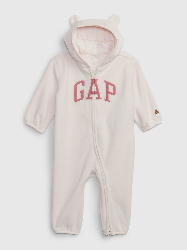 GAP GAP Baby fleece jumpsuit with logo - Girls