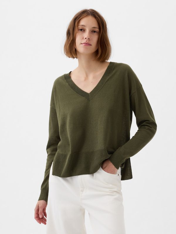 GAP GAP Linen Sweater with Slits - Women