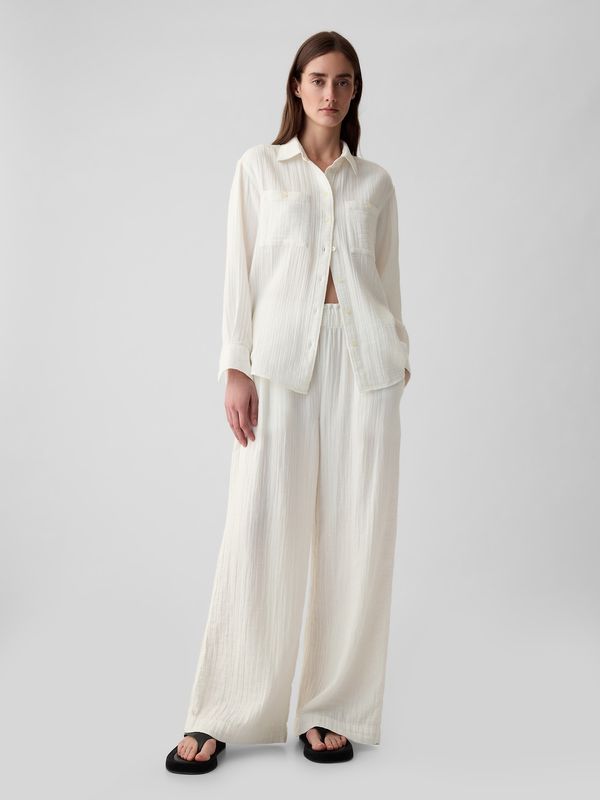 GAP GAP Muslin Wide Leg Trousers - Women