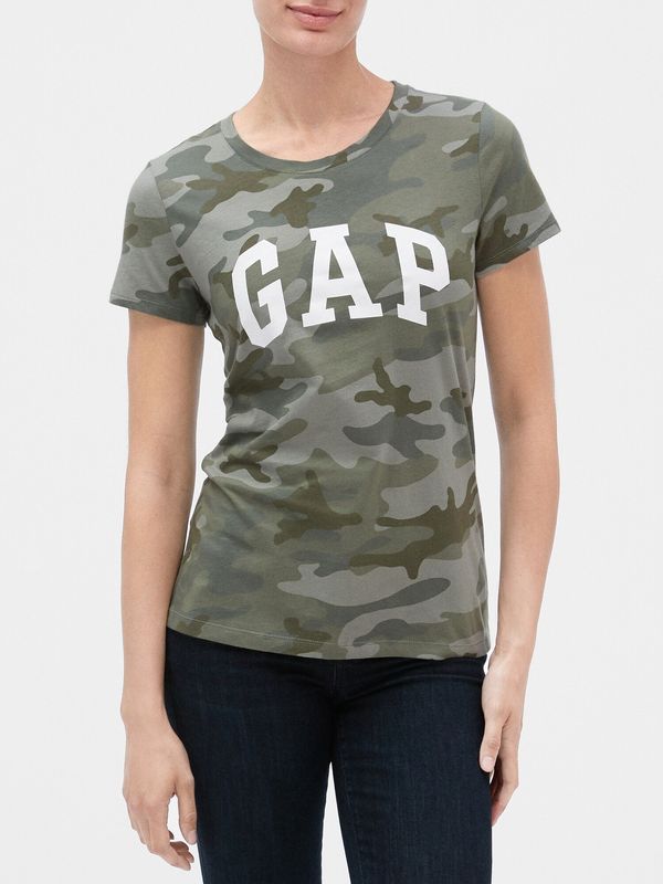 GAP Green Army Women's T-Shirt GAP Logo ss clsc tee