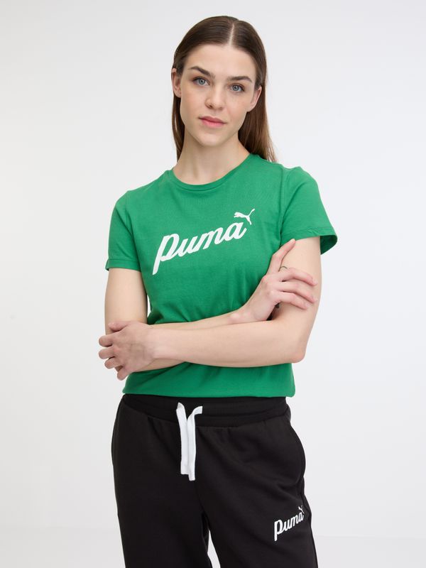Puma Green women's T-shirt Puma ESS+ Script Tee