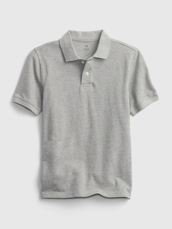 GAP Grey Boys' Children's Polo Shirt Organic Catton GAP