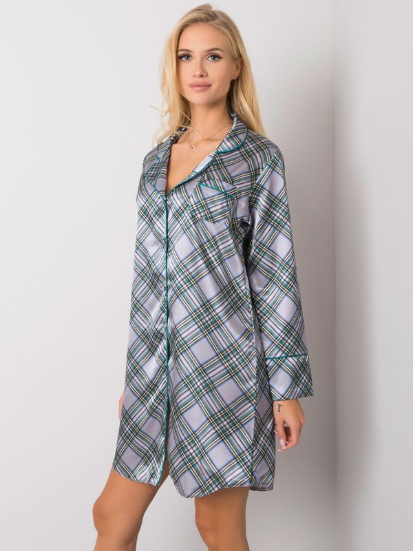 Fashionhunters Grey long sleeved nightgown
