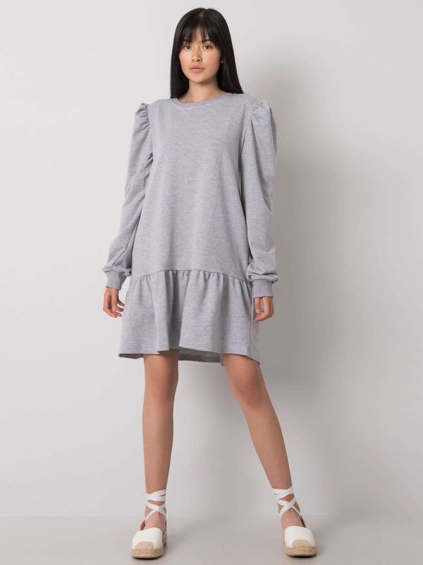 Fashionhunters Grey melange sweatshirts