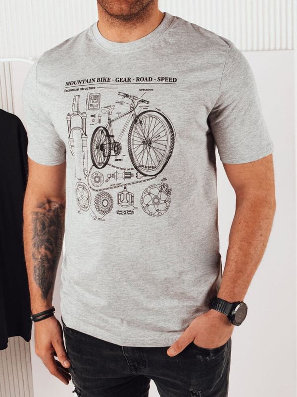 DStreet Grey men's T-shirt with Dstreet print