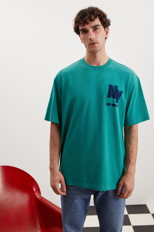 GRIMELANGE GRIMELANGE Melvin Relaxed Green T-shirt