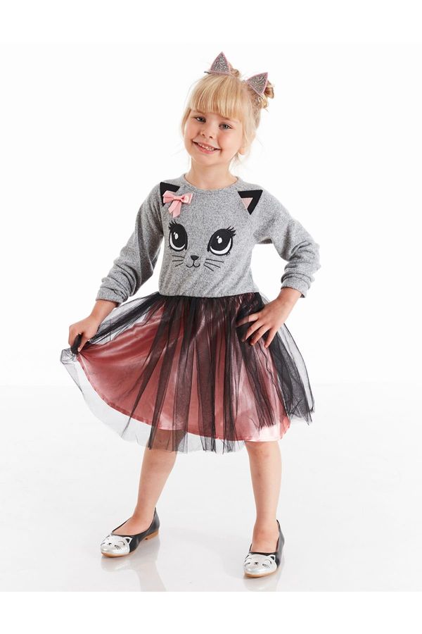 Denokids Haljina za devojčice Denokids CFF-20S1-019/Grey, Pink, Black