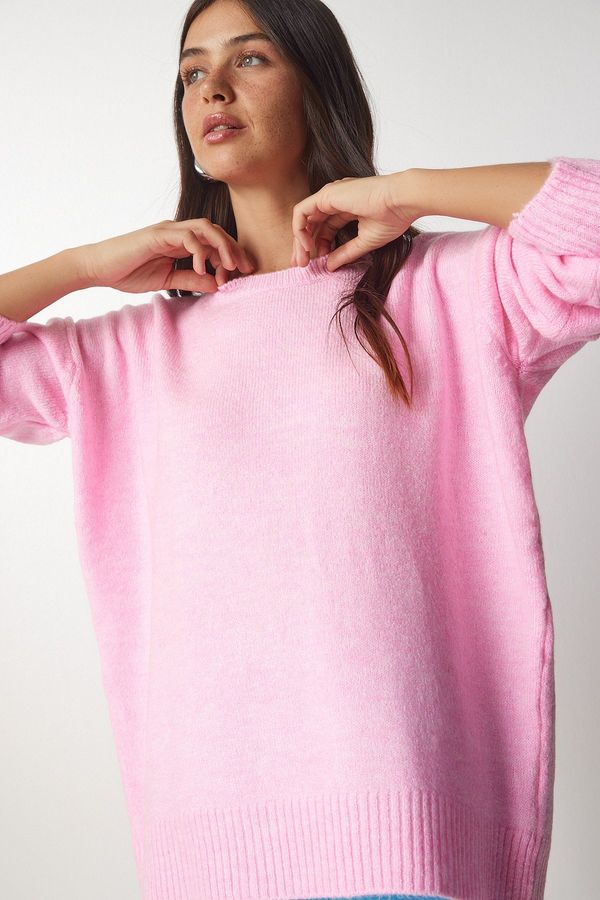 Happiness İstanbul Happiness İstanbul Women's Candy Pink Oversize Knitwear Sweater