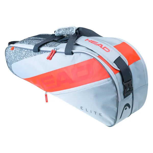 Head Head Elite 6R Grey/Orange Racquet Bag