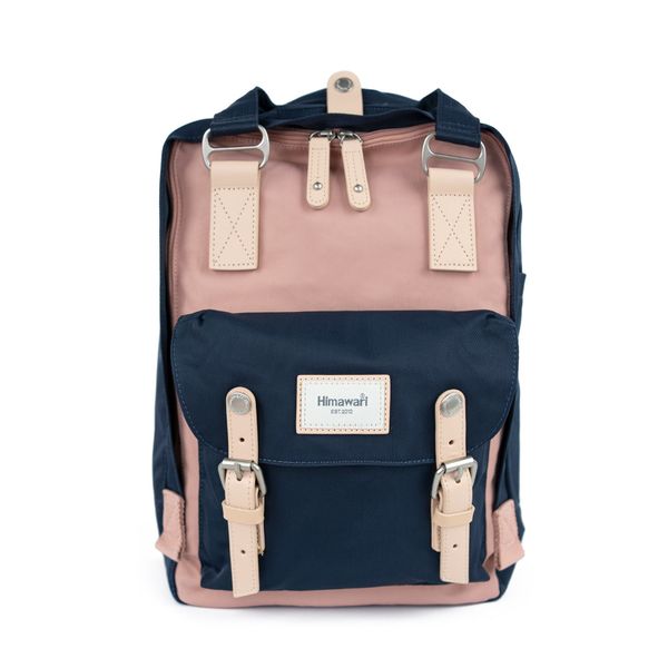 Himawari Himawari Unisex's Backpack Tr21288 Navy Blue/Pink