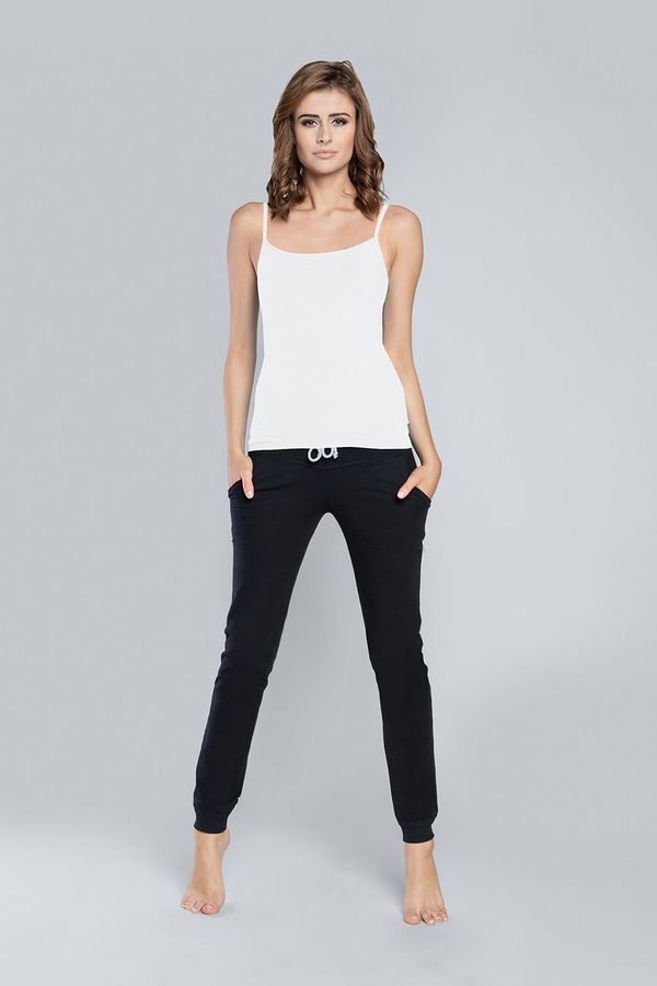 Italian Fashion Ibiza T-shirt with narrow straps - white