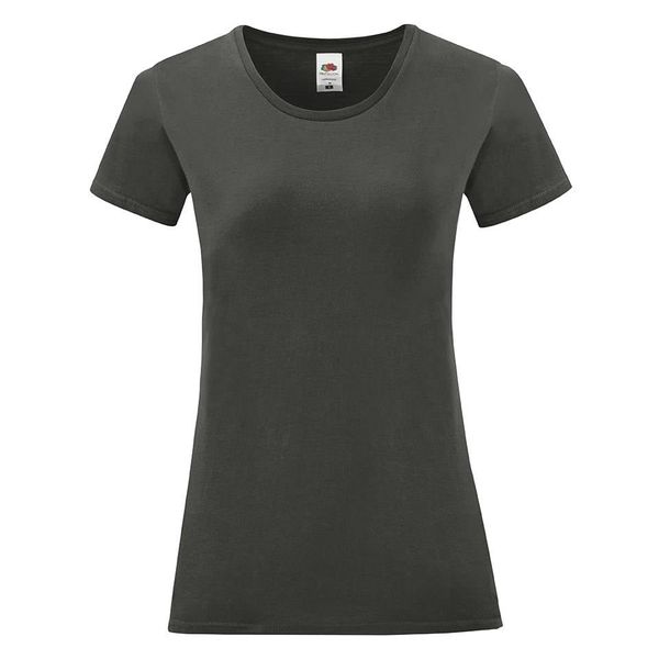 Fruit of the Loom Iconic Women's Graphite T-shirt in combed cotton Fruit of the Loom
