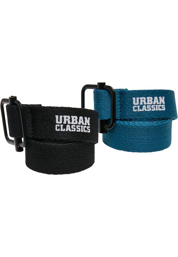 Urban Classics Accessoires Industrial canvas belt Kids 2-Pack black/green