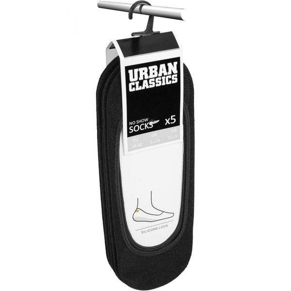 Urban Classics Invisible Socks 5-Pack Black