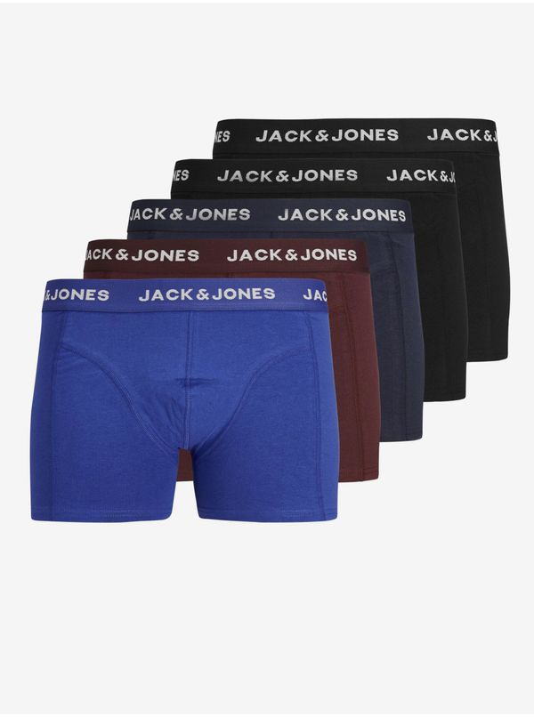Jack & Jones Jack & Jones Set of five men's boxer shorts in blue, brown and black Jack & J - Men