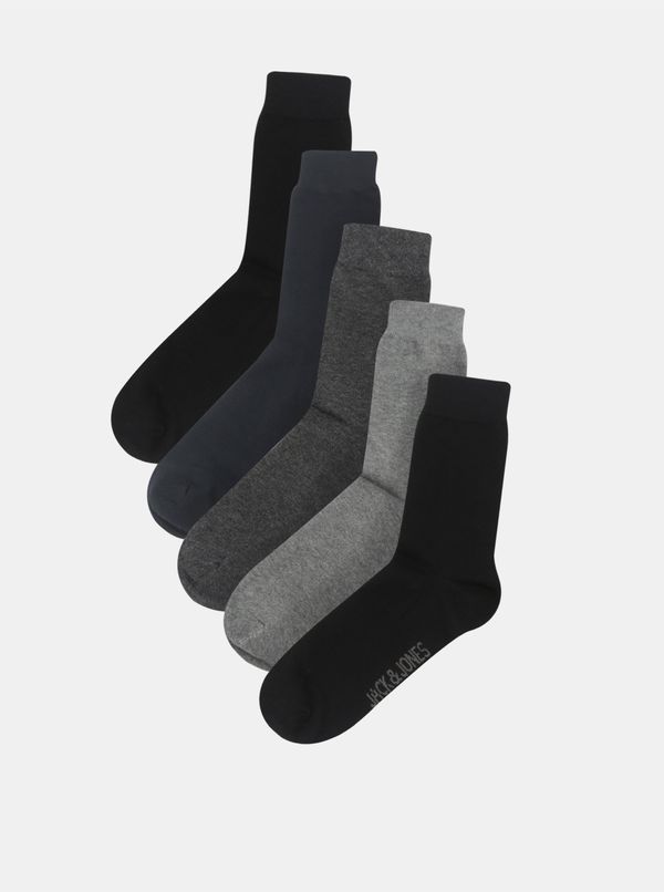 Jack & Jones Jack & Jones Set of five pairs of men's socks in black, dark blue and grey - Men