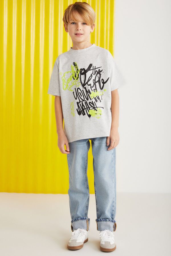 GRIMELANGE Jerry Boys 100% Cotton Printed Short Sleeve Grimelange T-shirt