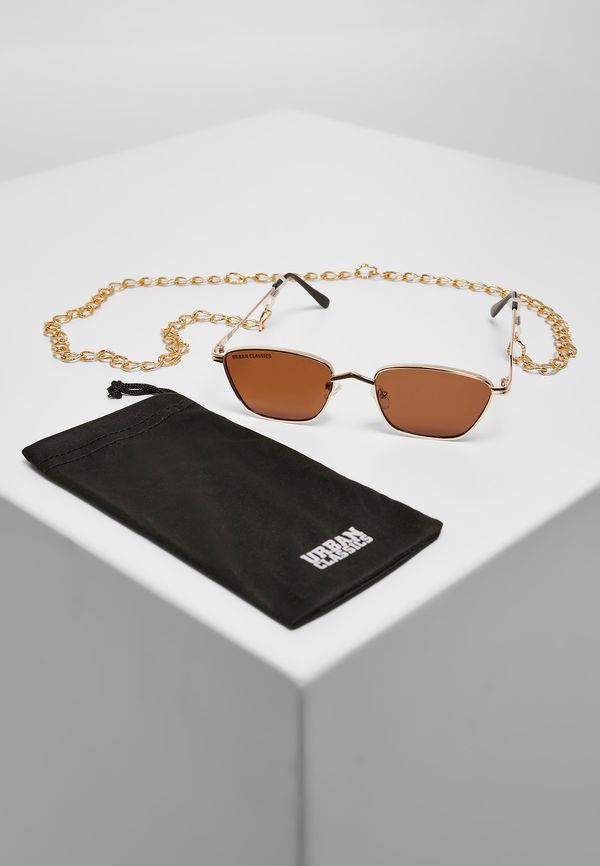 Urban Classics Accessoires Kalymnos Chain Sunglasses Gold/Brown