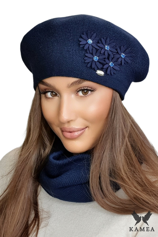 Kamea Kamea Woman's Beret K.22.051.12 Navy Blue