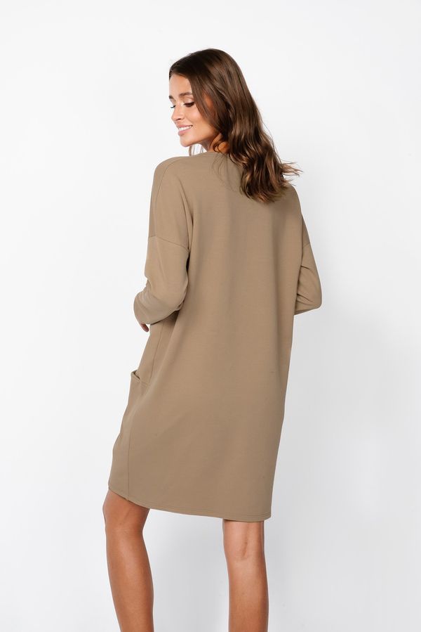 Italian Fashion Karina women's tunic long sleeve - camel