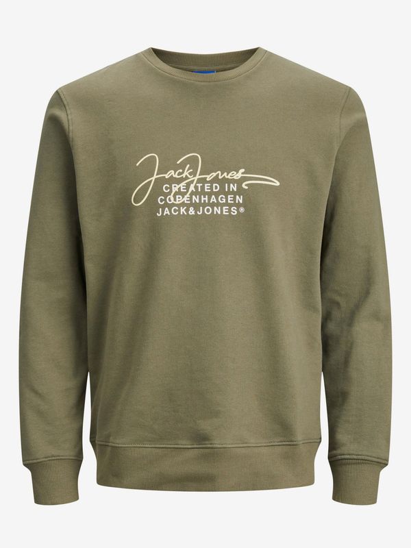 Jack & Jones Khaki Men's Sweatshirt Jack & Jones Splash