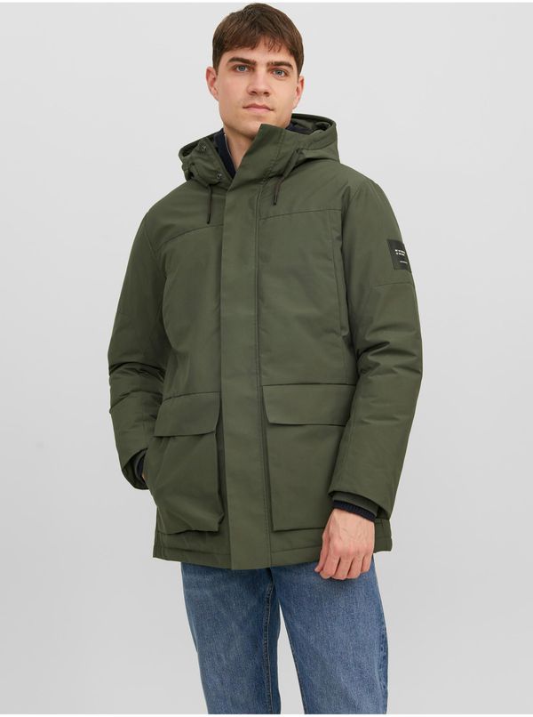 Jack & Jones Khaki Men's Winter Parka Jack & Jones Rob - Mens