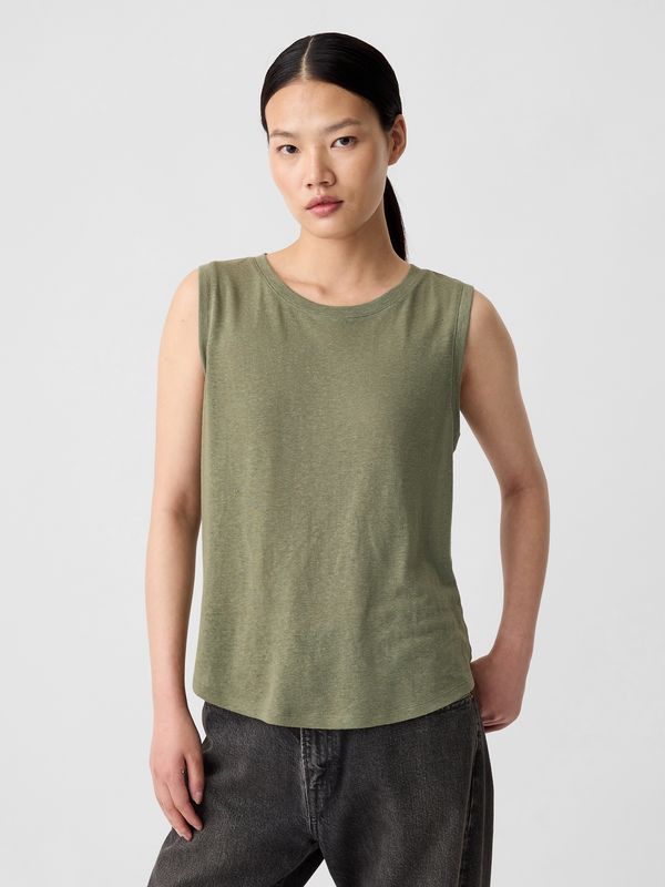 GAP Khaki women's linen sleeveless top GAP