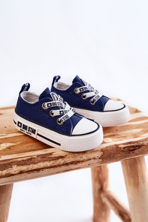 BIG STAR SHOES Kids fabric sneakers BIG STAR KK374050 Navy blue