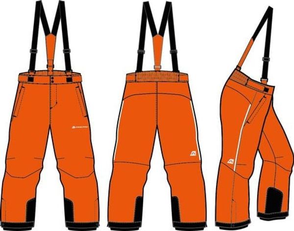 ALPINE PRO Kids ski pants with membrane ALPINE PRO LERMONO neon shocking orange