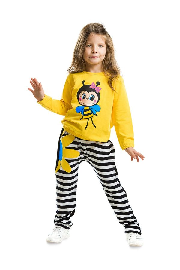 Denokids Komplet za devojčice Denokids CFF-19S1-165/Yellow Black White