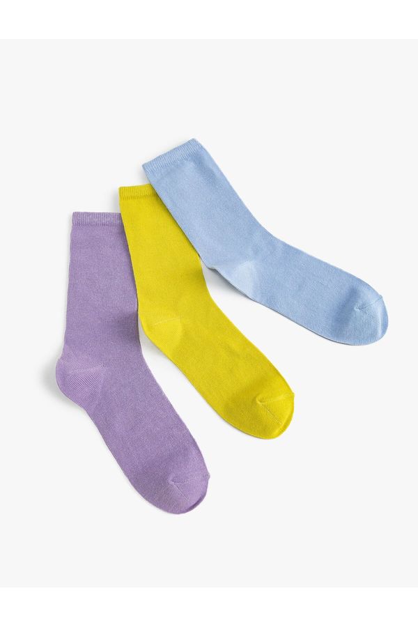 Koton Koton 3-Piece Basic Socks Set Multicolored