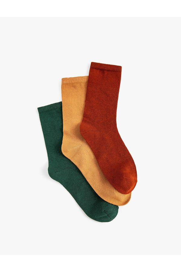 Koton Koton 3-Piece Basic Socks Set Multicolored