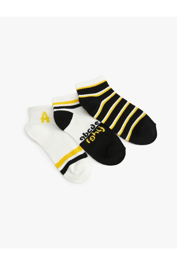 Koton Koton 3-Piece Booties Socks Set Patterned Cotton