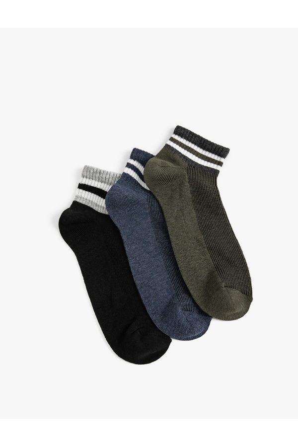 Koton Koton 3-Piece Booties Socks Set Stripe Patterned Multi Color