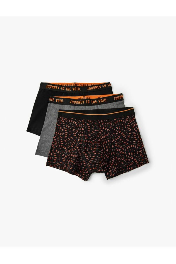 Koton Koton 3-Piece Boxer Set Motto Printed Multi Color